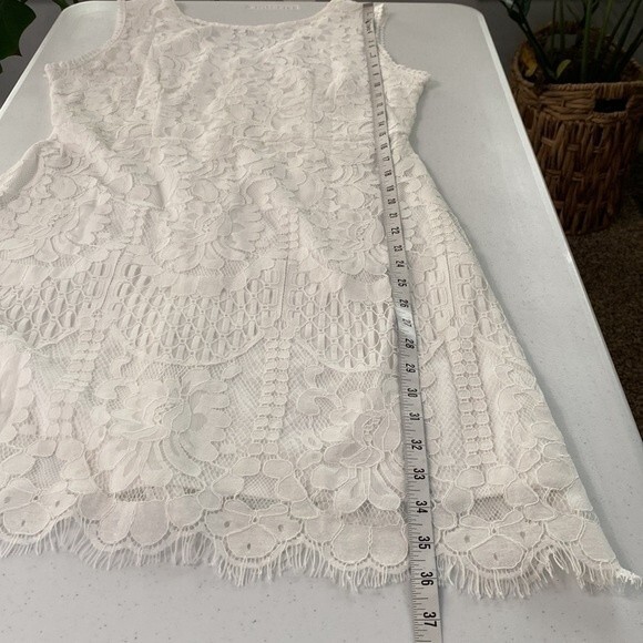 MSLG Floral Lace Sleeveless A-Line Dress V-Back Wedding Rehearsal Dinner Party - Picture 12 of 16